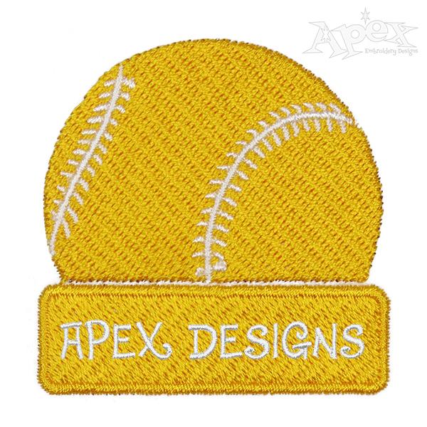 Ball Sports Embroidery Design and Frame Apex Monogram Designs & Fonts